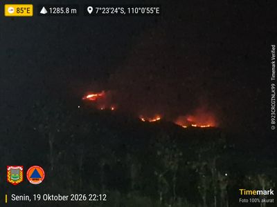 KEBAKARAN HUTAN TERJADI DI GUNUNG SUMBING, 152 PENDAKI BERHASIL DIEVAKUASI
